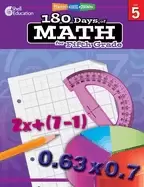 Image of 180 days of math grade 5 daily math practice workbook for classroom and hom
