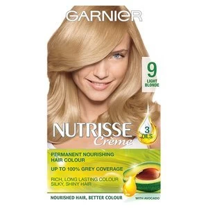 Garnier Nutrisse 9 Light Blonde Permanent Hair Dye Blonde