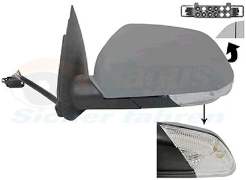 Image of VAN WEZEL Wing mirror VAN WEZEL 7622827