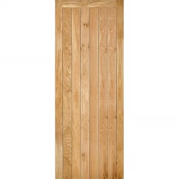 Image of Framed and Ledged Internal Unfinished Oak Door - 762 x 1981mm