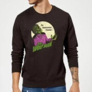 image of Universal Monsters The Wolfman Retro Sweatshirt - Black