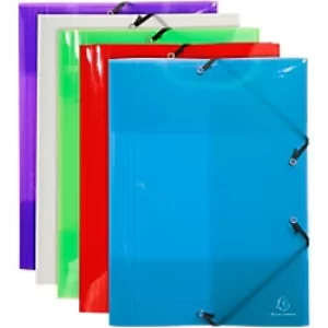 Image of Crystal Elasticated 3 Flap Folder A3, Assorted, Pack of 10