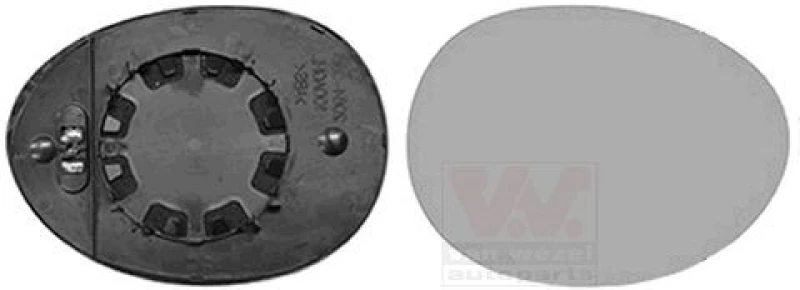 Image of VAN WEZEL Wing mirror glass VAN WEZEL 0518838