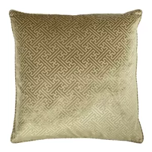 Image of Florence Embossed Velvet Cushion Gold