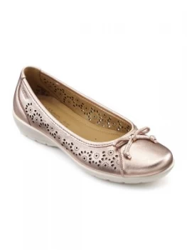 image of Hotter Hotter Precious Ballerina Pump Rose Gold