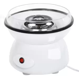 Image of HOMCOM 450W Electric Candyfloss Machine Kit Non-Stick Plates Fairground Fun Children Adult Party Gift Home Sweet Metal Body w/ Accessories White