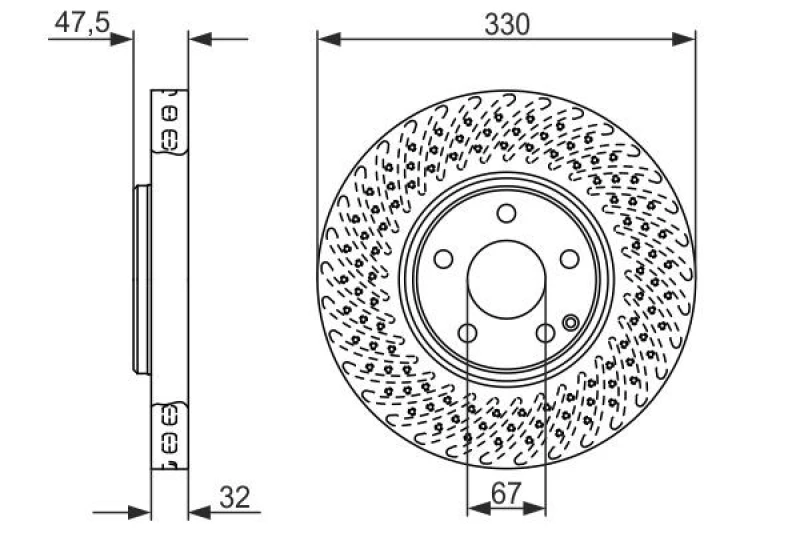Image of Brake disc Bosch 0 986 479 334