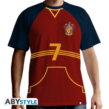 Image of Harry Potter - Quidditch Jersey Mens Large T-Shirt - Red