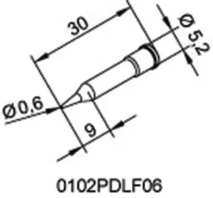 image of Ersa 0.6mm Conical Soldering Iron Tip for use with i-Tool