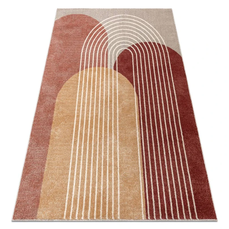 Image of RugsX Carpet Fusion 0810 Beige / Terracotta - Geometric, Modern, Abstract 140X190 Cm