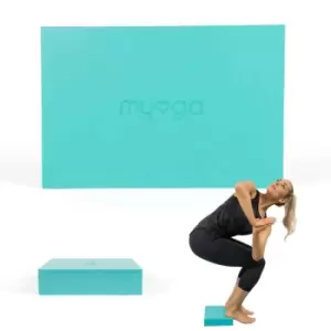 image of Extra Large Foam Yoga Block - Turquoise