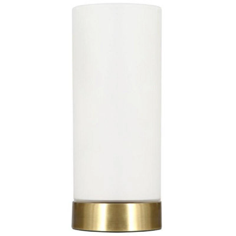 Image of K Living Kliving Lonsdale E14-40W Brass/white Glass Pad Table Lamp