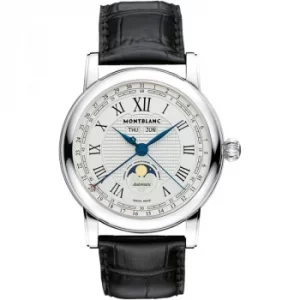 Image of Mens Mont Blanc Star Roman Quantiem Complet Moonphase Automatic Watch
