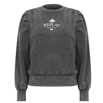 Image of Replay Centre Logo Jumper - Black