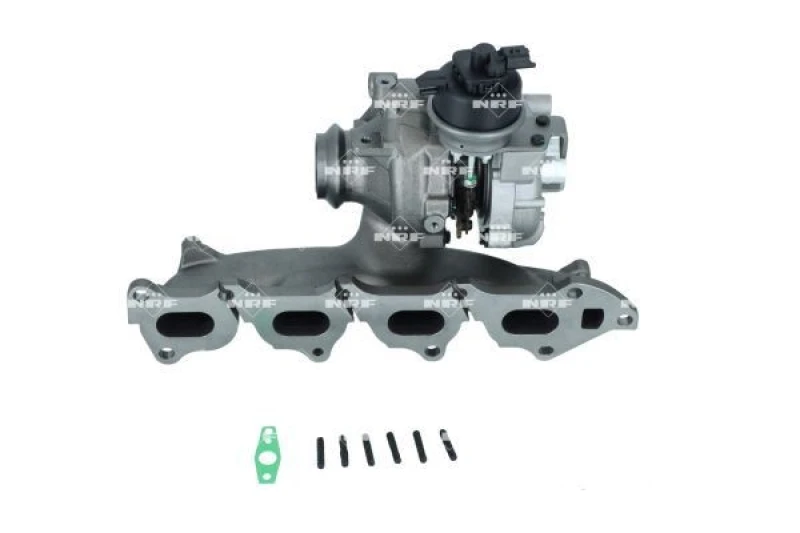 Image of NRF 90010012 Turbocharger with gaskets/seals, with exhaust manifold Charger,charging system (2234)
