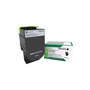 image of Lexmark 71B20K0 Black Laser Toner Ink Cartridge