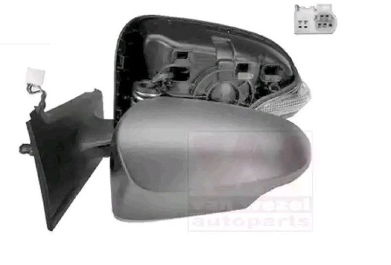 Image of VAN WEZEL 5437807 Wing mirror * HAGUS * Left, Heatable, primed Outside Mirror (50)