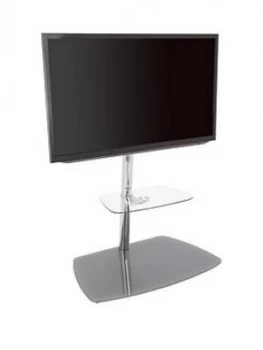 image of Avf Iseo 800 TV Unit - Chrome/Grey Glass - Fits Up To 70 Iinch Tv