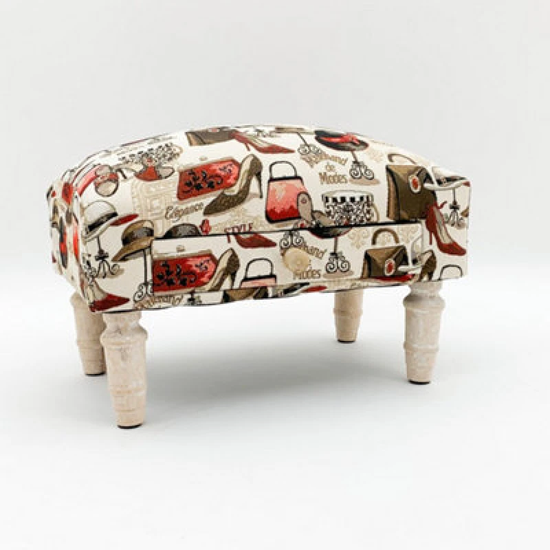 Image of gekofaire Ladies Fabric Footstool with Drawer