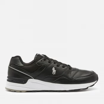 Image of Polo Ralph Lauren Mens Trackstar Pony Leather/Mesh Running Style Trainers - Black - UK 8