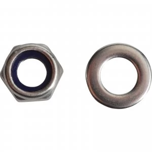 image of Forgefix Stainless Steel Nyloc Nuts and Washers M6 Pack of 20