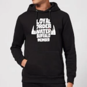 Image of The Flintstones Loyal Order Of Water Buffalo Member Hoodie - Black