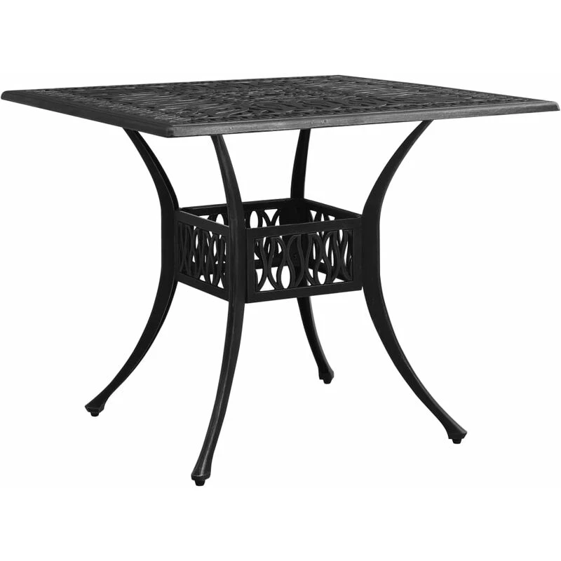 Image of VIDAXL Garden Table Black 90x90x73cm Cast Aluminium Vidaxl 8720286205921