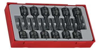 image of Teng Tools TT9212TX 12 Piece 1/2" Drive Impact TX Bit Socket Set