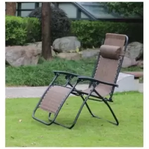 image of Redwood Textilene Reclining Chair, Bronze