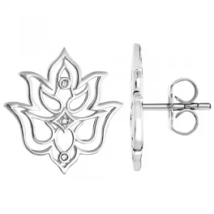 image of THOMAS SABO Ladies Glam And Soul Silver Diamond Lotus Flower...