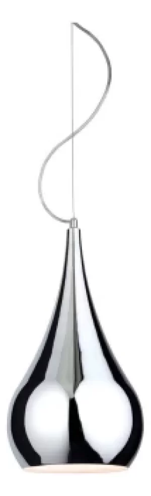 Image of Jasmin 1 Light Dome Ceiling Pendant Chrome, E27