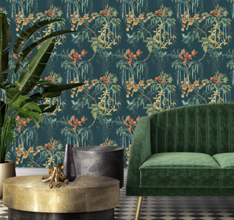 Image of Belgravia Decor Suki Dark Green / Blue