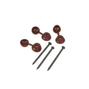 image of Coroline Metal & Pvc Roofing Screw, Pack Of 400 Red