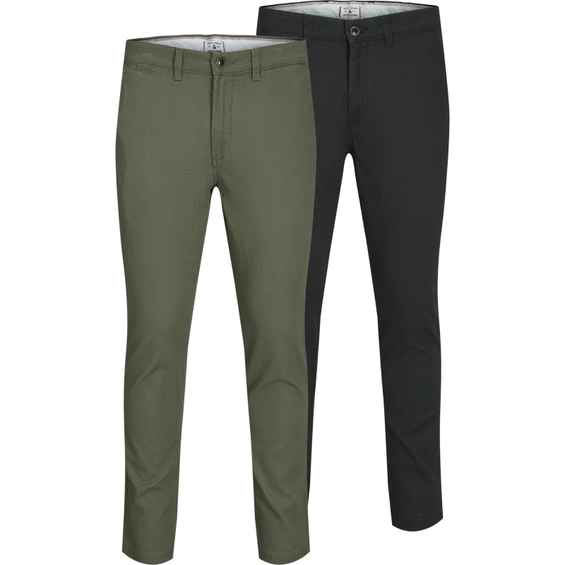 Image of Jack and Jones 2-Pack Marco Chino Trouser Mens Chinos 32W R Multi 51891069325