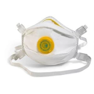 image of B Brand P3 Valve Mask Polypropylene Adjustable White Ref BBP3V Pack 5