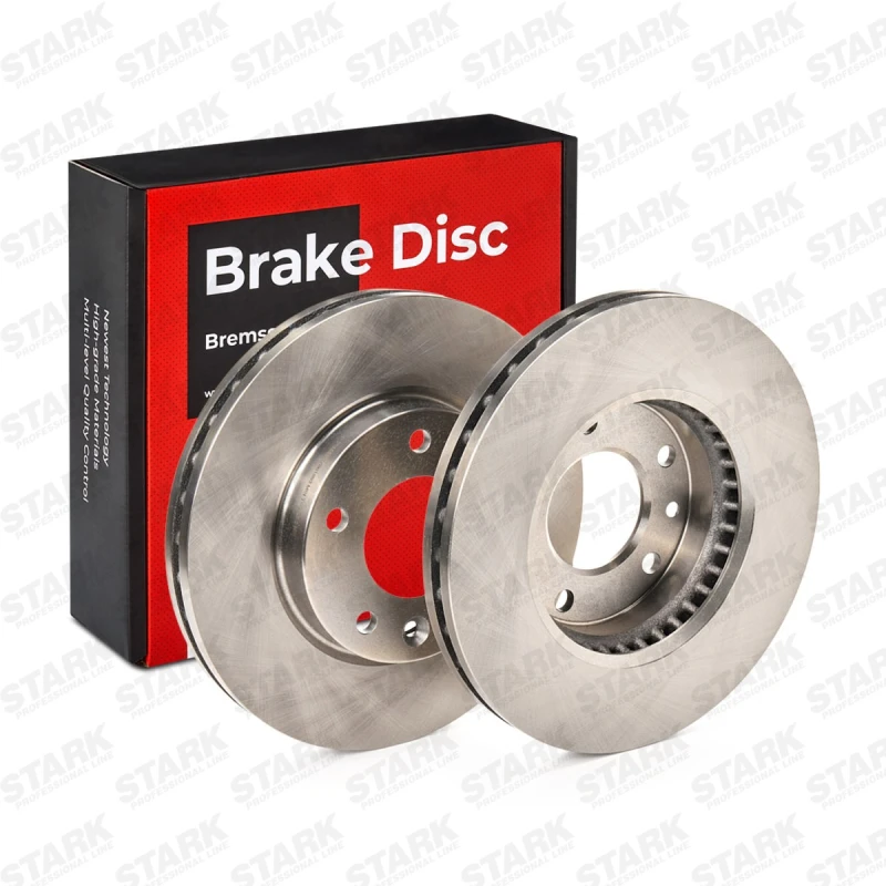 Image of STARK SKBD-0022408 Brake disc Front Axle, Vented, Cast Iron, Uncoated, Untreated, without bolts/screws Cast Iron Brake Disc (82)