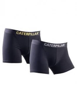 image of CAT 2 Pack Boxer Shorts - Black, Size L, Men