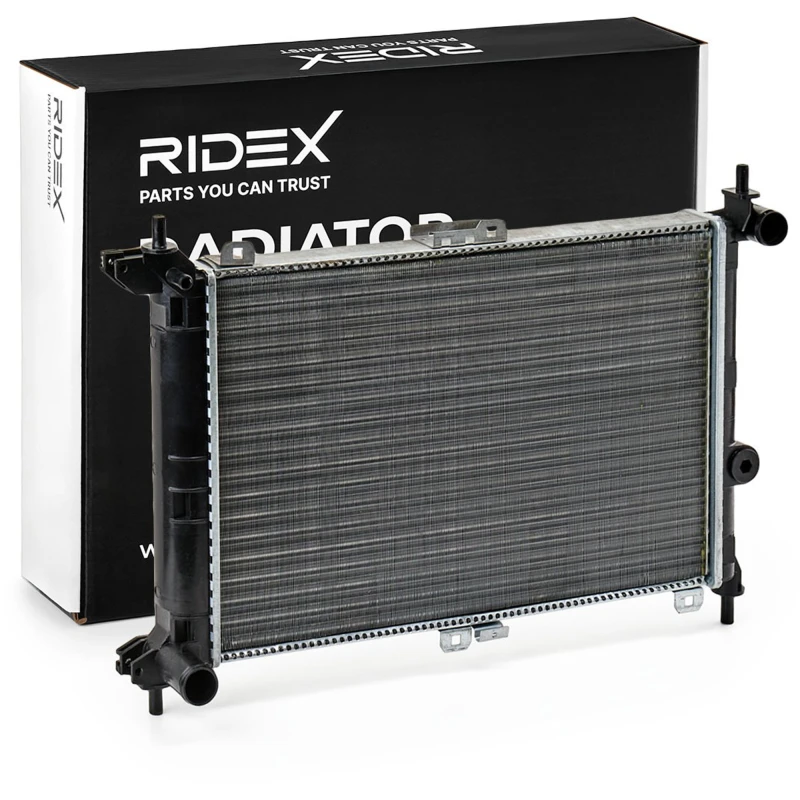 Image of NRF 52142 Engine radiator EASY FIT Brazed cooling fins, Aluminium, with mounting parts Aluminium Radiator,engine cooling (470)