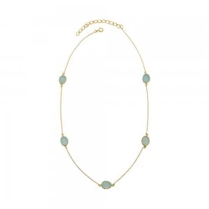 Image of Juvi Designs Gold vermeil around the world necklace Blue