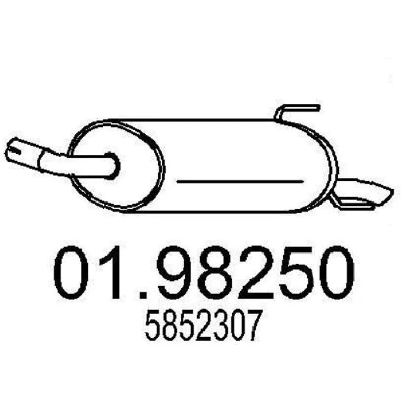 Image of MTS 01.98250 Rear silencer End Silencer (3437)