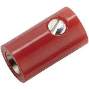 image of Mini jack socket Socket straight Pin diameter 2.6mm Red