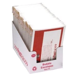 Image of Postpak Size 00 Bubble Envelope Pack of 40 41628