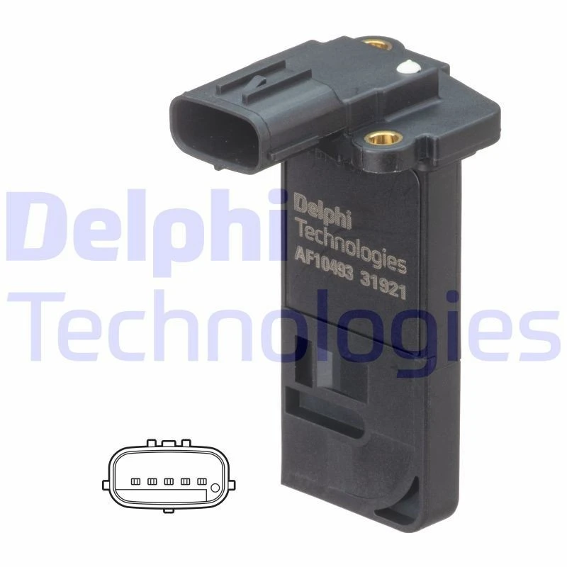 Image of DELPHI Mass air flow sensor DELPHI AF10493-12B1