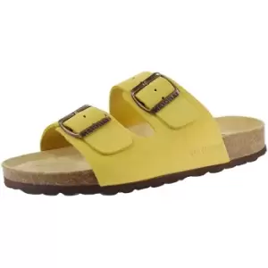 image of Sanosan Womens/Ladies Aston Leather Sandals (4 UK) (Sun Yellow)