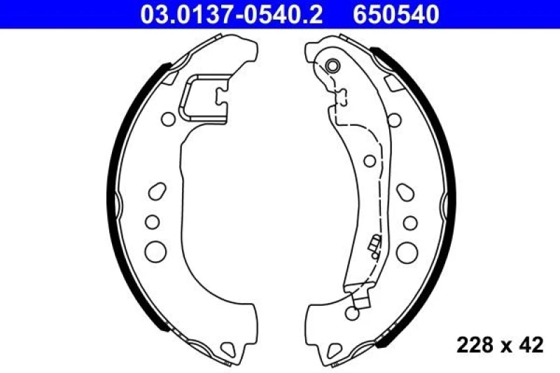 Image of Brake Shoe Set ATE 03.0137-0540.2