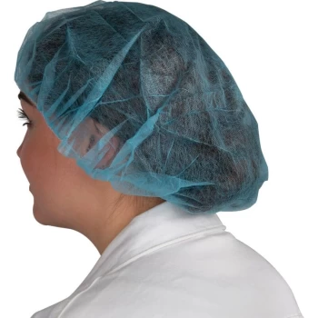 Image of Blue Bouffant Cap, Pack of 100 - Sitesafe