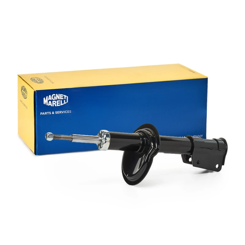 Image of MAGNETI MARELLI 351753080000 Shock absorber Front Axle, Oil Pressure, Twin-Tube, Suspension Strut, Bottom Clamp Shock Absorber (854)