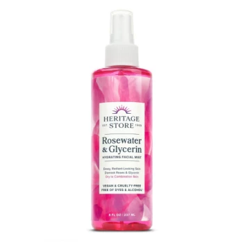 image of Heritage Store Rosewater With Glycerin - 236ml (Case of 1)