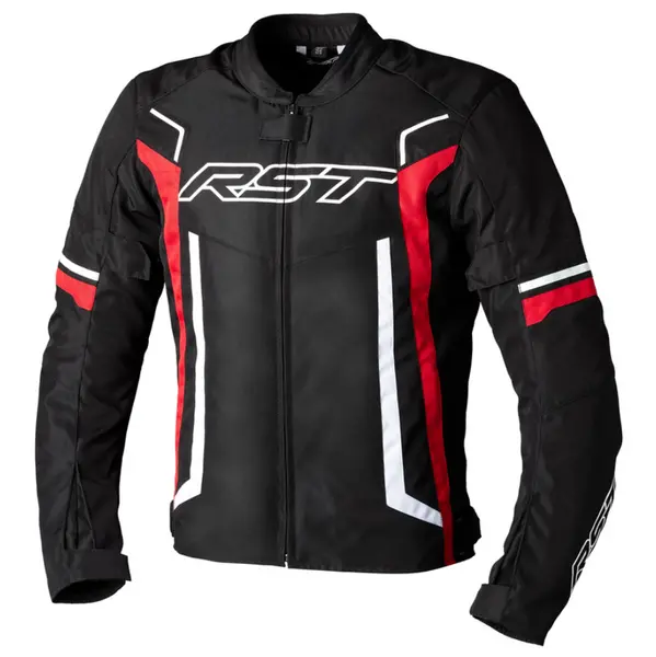 Image of RST Pilot Evo CE Textile Jacket Men Black Red White Size 50