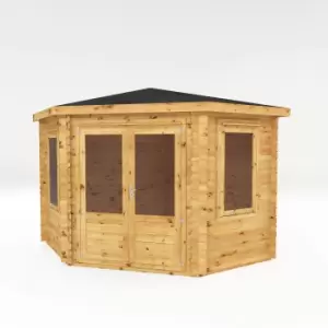 Image of Mercia 3m x 3m Corner Log Cabin 34mm